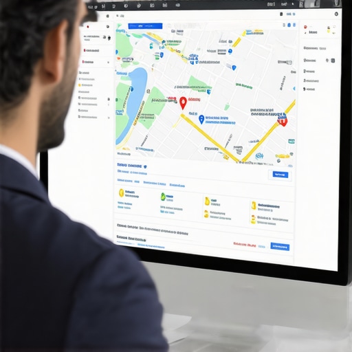 Digital marketer reviewing Google Maps SEO analytics