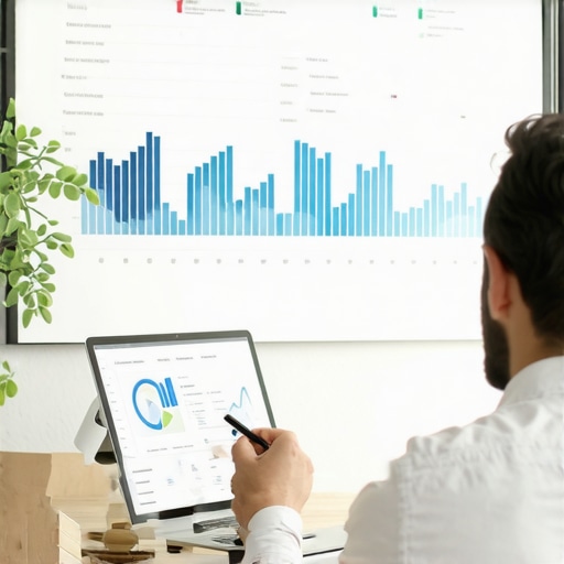 Business owner reviewing Google Maps rankings and local SEO data