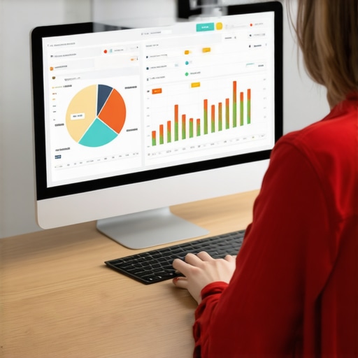 Person reviewing analytics dashboard for local SEO and Google Maps rankings.