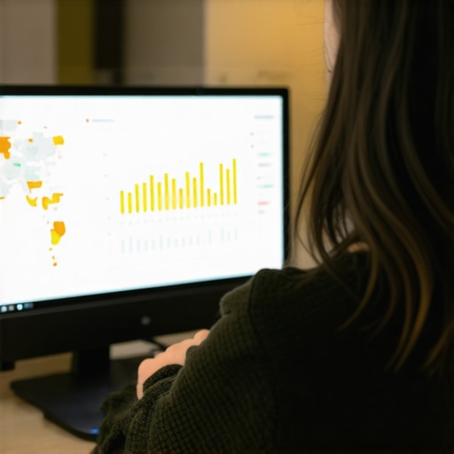 SEO expert analyzing local search rankings on a computer