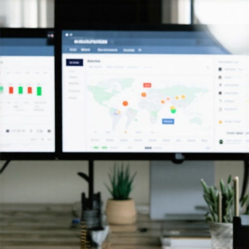 Business owner analyzing local SEO and map ranking data on a laptop.