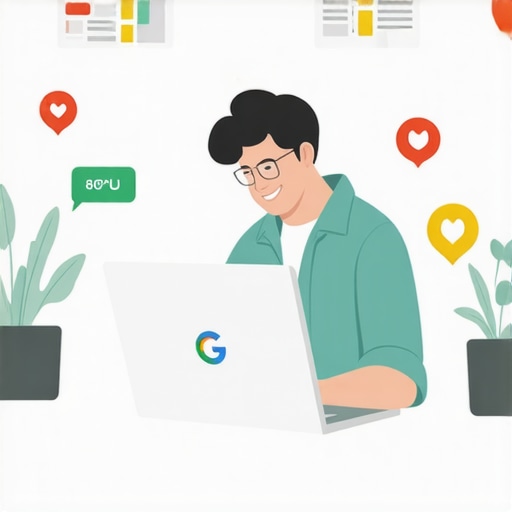 Local SEO Optimization for Google Maps Business owner working on Google My Business profile with maps and keywords