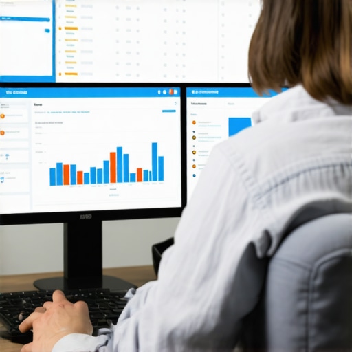 Person analyzing local search data and citations on a laptop