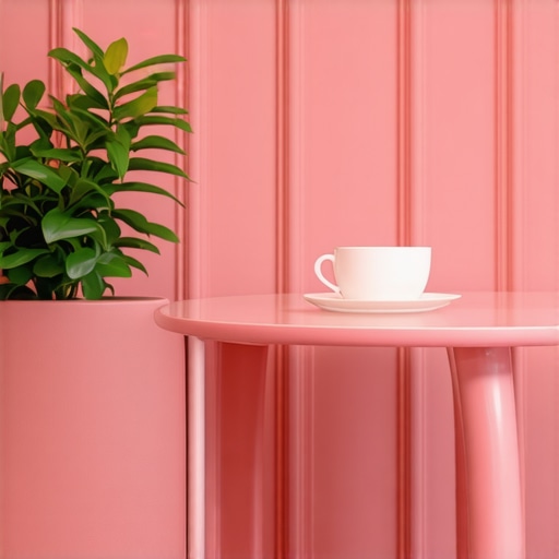 A stylish cafe interior with cozy seating and vibrant decor.