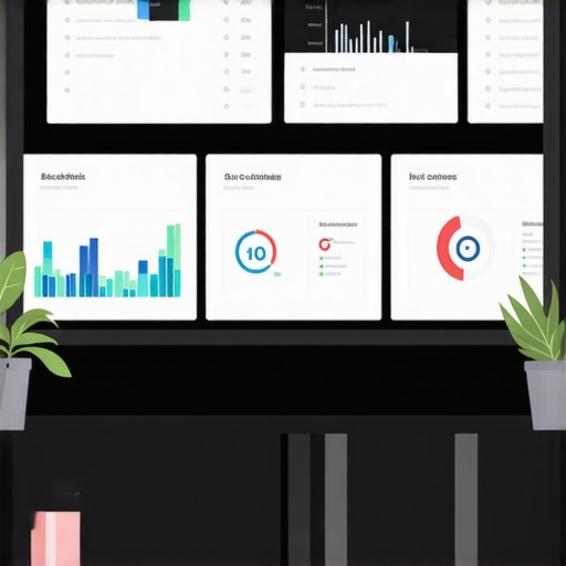 Local SEO Dashboard for Ongoing Optimization Computer screen showing local SEO analytics and Google My Business data.