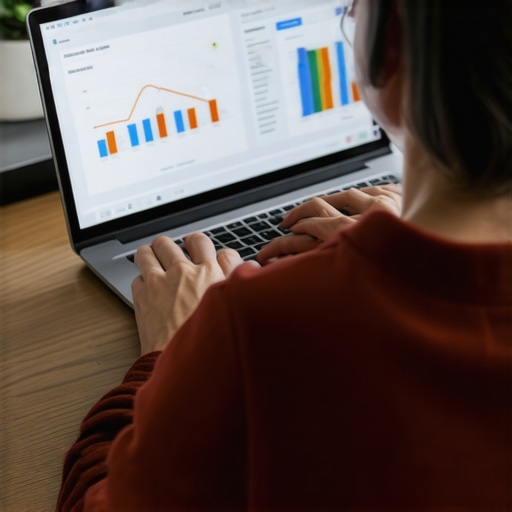 Analyzing Local SEO Data for Better Rankings Person reviewing local SEO performance metrics on a laptop.