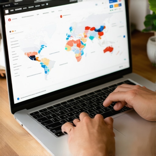 Person reviewing local SEO analytics on a laptop screen