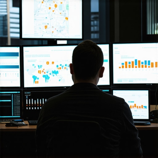 A professional analyzing local SEO data on computer screens