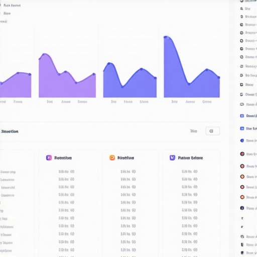 A computer screen displaying a comprehensive digital dashboard with live local SEO analytics, charts, and social media feeds.