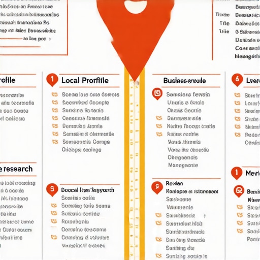 Illustration showing steps to improve Google Maps ranking for local businesses